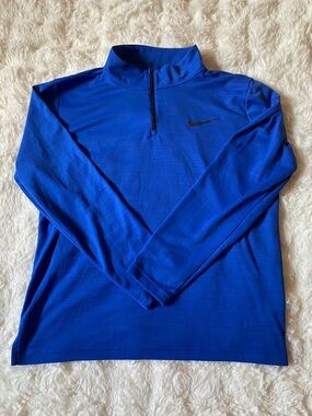Nike Royal Blue Quarter-Zip Athletic Pullover